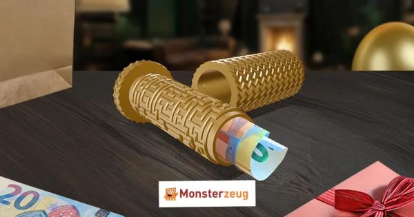 Labyrinthbox Röhre Gold - Knifflige Geschenkverpackung für Geld ...